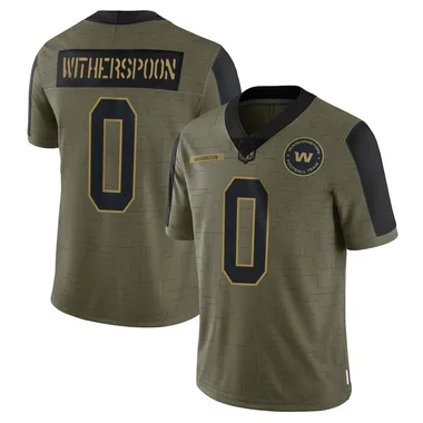 Men's Nike Washington Commanders Ahkello Witherspoon 2021 Salute To Service Jersey - Olive Limited