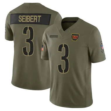 Men's Nike Washington Commanders Austin Seibert 2025 Salute to Service Jersey - Olive Limited