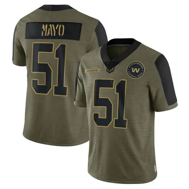 Men's Nike Washington Commanders David Mayo 2021 Salute To Service Jersey - Olive Limited