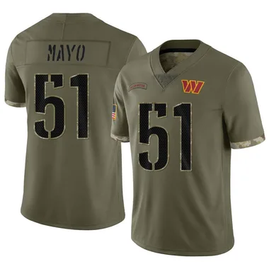 Men's Nike Washington Commanders David Mayo 2022 Salute To Service Jersey - Olive Limited