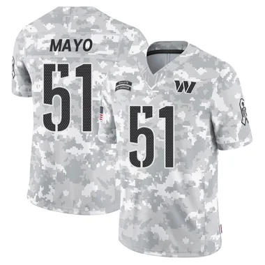Men's Nike Washington Commanders David Mayo 2024 Salute to Service Jersey - Arctic Camo Limited