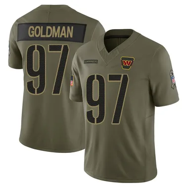 Men's Nike Washington Commanders Eddie Goldman 2025 Salute to Service Jersey - Olive Limited