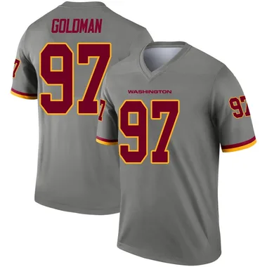 Men's Nike Washington Commanders Eddie Goldman Inverted Jersey - Gray Legend