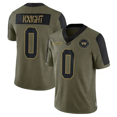 Men's Nike Washington Commanders Qwuantrezz Knight 2021 Salute To Service Jersey - Olive Limited
