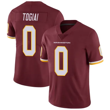 Men's Nike Washington Commanders Tanoa Togiai Burgundy Team Color Vapor Untouchable Jersey - Limited