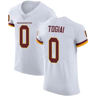 Men's Nike Washington Commanders Tanoa Togiai Vapor Untouchable Jersey - White Elite