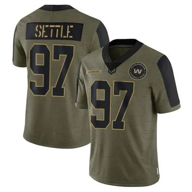Men's Nike Washington Commanders Tim Settle 2021 Salute To Service Jersey - Olive Limited