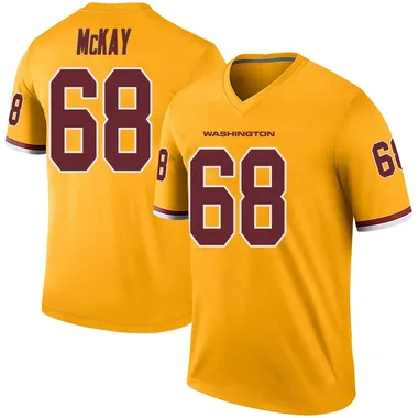 Men's Nike Washington Commanders Timothy McKay Color Rush Jersey - Gold Legend