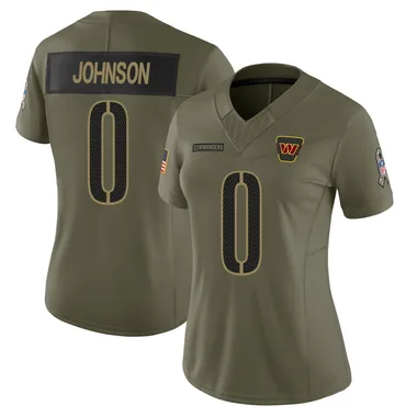 Women's Nike Washington Commanders DJ Johnson 2025 Salute to Service Jersey - Olive Limited