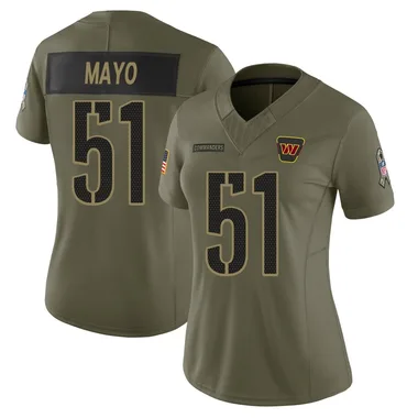 Women's Nike Washington Commanders David Mayo 2025 Salute to Service Jersey - Olive Limited