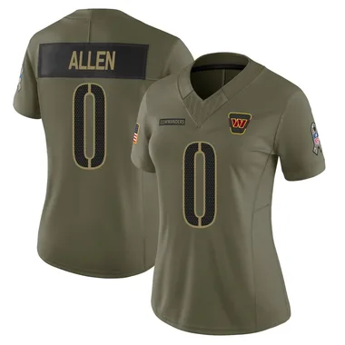 Women's Nike Washington Commanders Kaytron Allen 2025 Salute to Service Jersey - Olive Limited