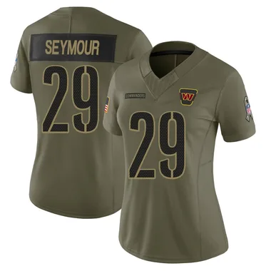 Women's Nike Washington Commanders Kevon Seymour 2025 Salute to Service Jersey - Olive Limited