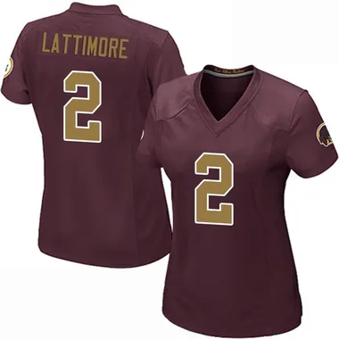 Women's Nike Washington Commanders Marshon Lattimore Burgundy Alternate Jersey - Game