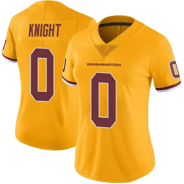 Women's Nike Washington Commanders Qwuantrezz Knight Color Rush Jersey - Gold Limited