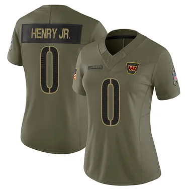 Women's Nike Washington Commanders Robert Henry Jr. 2025 Salute to Service Jersey - Olive Limited